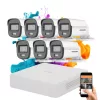 Hikvision ColorVu 7-camera security system with 5MP colour night vision