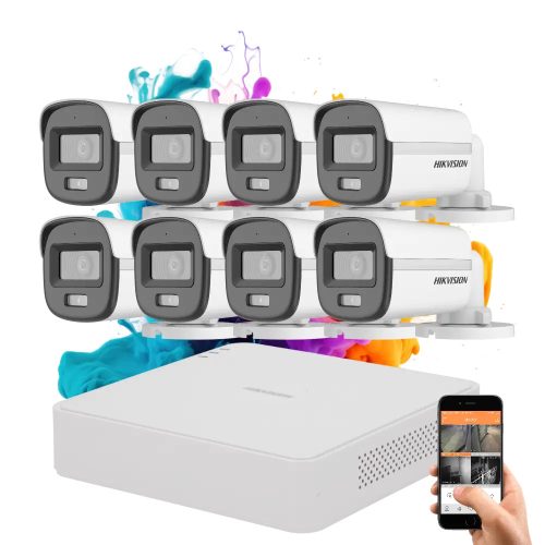 Hikvision ColorVu 8-camera security system with 5MP colour night vision