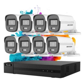   Hikvision HiLook ColorVu 8-camera security system with 5MP colour night vision