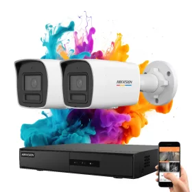  Hikvision ColorVu 2-camera IP surveillance system with 6MP colour night vision