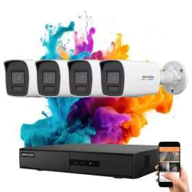  Hikvision ColorVu 4-camera IP surveillance system with 6MP colour night vision