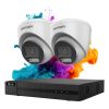 Hikvision HiLook ColorVu 2-Camera Dome Security System 5MP with Full-Color Night Vision