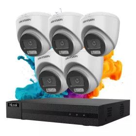   Hikvision HiLook ColorVu 5-camera dome security system 5MP with colour night vision