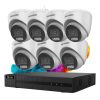 Hikvision HiLook ColorVu 7-camera dome security system 5MP with full-colour night view