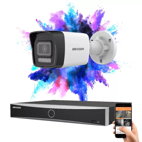 Hikvision 1 security camera IP system 8MP with colour night vision
