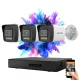 Hikvision 3 security camera IP system with 4MP color night vision