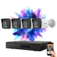 Hikvision 4-camera IP security system with 4MP color night vision