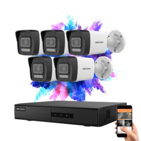   Hikvision 5-Camera IP Security System 4MP with Color Night Vision