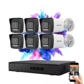   Hikvision 6-camera IP surveillance system with 4MP colour night vision