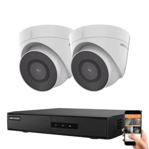 Hikvision 2-dome security IP camera system 2MP Full HD