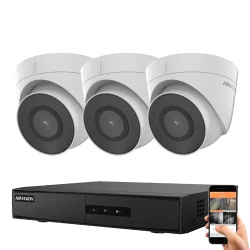 Hikvision 3-dome security IP camera system 2MP Full HD