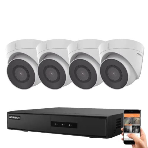 Hikvision 4 dome security camera IP system 2MP Full HD