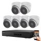 Hikvision 6 dome security IP camera system 2MP Full HD