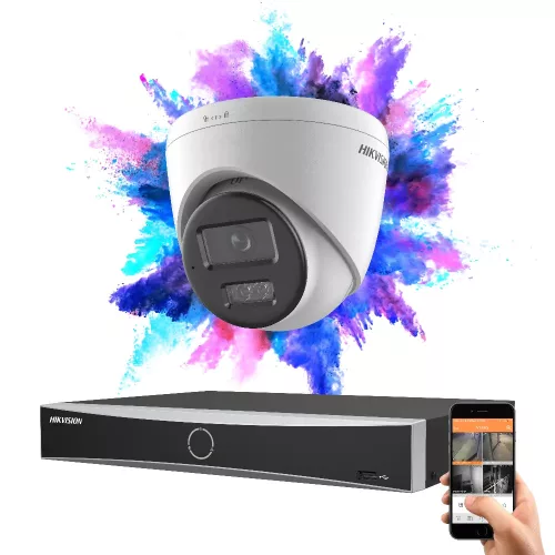 Hikvision 1 dome security camera IP system 8MP with colour night vision