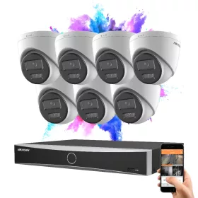   Hikvision 7 dome security camera IP system 8MP with colour night vision