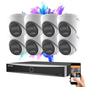   Hikvision 8 dome security camera IP system 8MP with colour night vision
