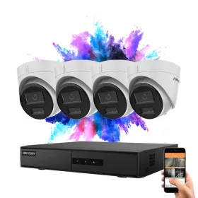   Hikvision 4 dome security camera IP system 4MP with color night vision
