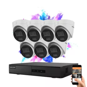   Hikvision 7 dome security camera IP system with 4MP colour night vision