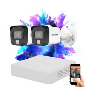   Hikvision TurboHD-TVI 2-camera security system with 2MP colour night vision