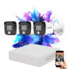 Hikvision TurboHD-TVI 3‑camera security system with 2MP colour night vision