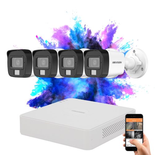 Hikvision TurboHD-TVI 4-camera security system with 2MP colour night vision
