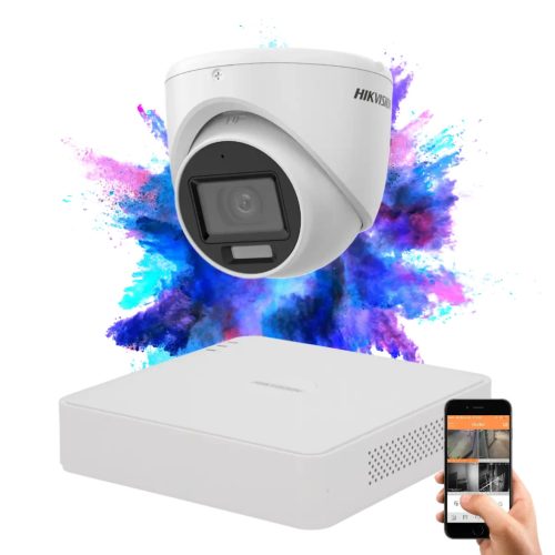 Hikvision TurboHD-TVI 1-camera dome CCTV system 2MP with colour night vision