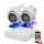 Hikvision TurboHD-TVI 2‑camera dome system with 2MP color night vision