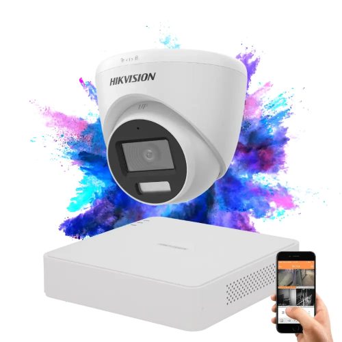 Hikvision TurboHD-TVI 1-camera dome CCTV system with 5MP colour night vision