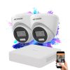 Hikvision TurboHD-TVI 2-camera dome CCTV system 5MP with colour night vision