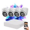 Hikvision TurboHD-TVI 4‑camera dome CCTV system 5MP with colour night vision