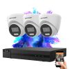 Hikvision HiLook TurboHD-TVI 3 dome camera system 5MP with color night vision