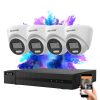 Hikvision HiLook TurboHD-TVI 4-camera dome surveillance system 5MP with color night vision