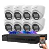 Hikvision HiLook TurboHD-TVI 8-camera dome CCTV system 5MP with color night vision