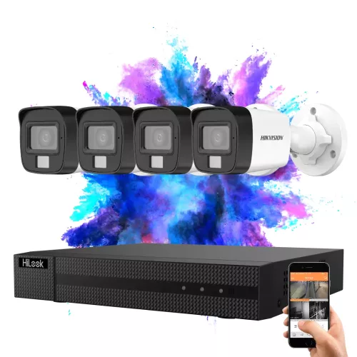 Hikvision HiLook TurboHD-TVI 4-camera CCTV system 5MP with color night vision