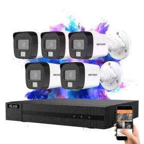   Hikvision HiLook TurboHD-TVI 5-camera surveillance system 5MP with colour night vision