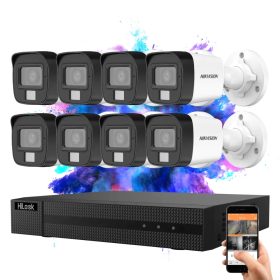   Hikvision HiLook TurboHD-TVI 8-camera surveillance system 5MP with color night vision