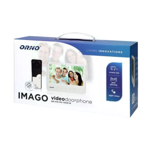 Single-family video door phone black or white with 7" monitor OR-VID-MC-1059