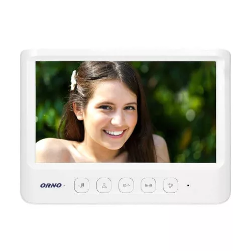 Single-family video door phone black or white with 7" monitor OR-VID-MC-1059