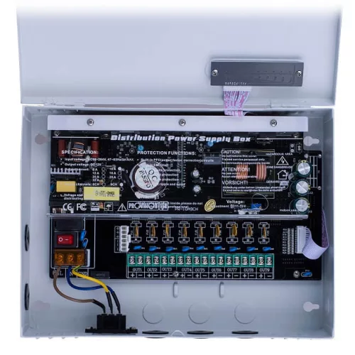 Adjustable camera power supply 12-14V DC 10A 9 outputs PR-10A9CH