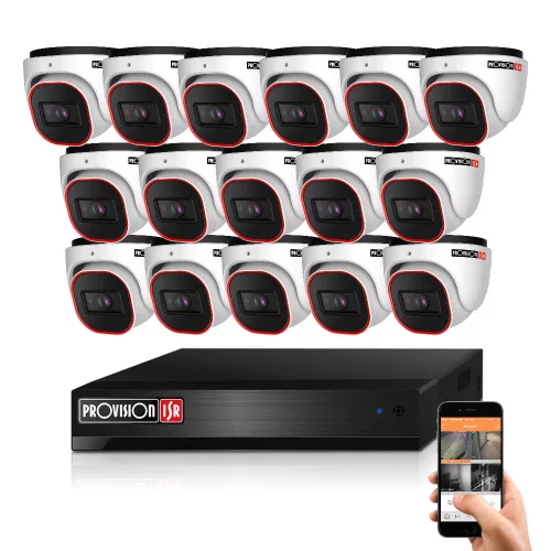 Provision AHD-20 Dome 16-camera security system 5MP
