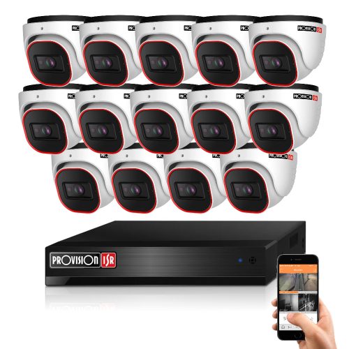 Provision AHD-30 Dome 14 camera security system 5MP 5x ZOOM
