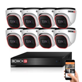 Provision AHD-36 Dome 8 camera CCTV system 2MP 5x ZOOM