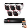 Provision 5 dome security IP camera system 2MP