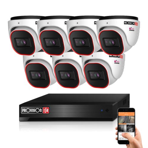 Provision 7 dome security IP camera system 2MP