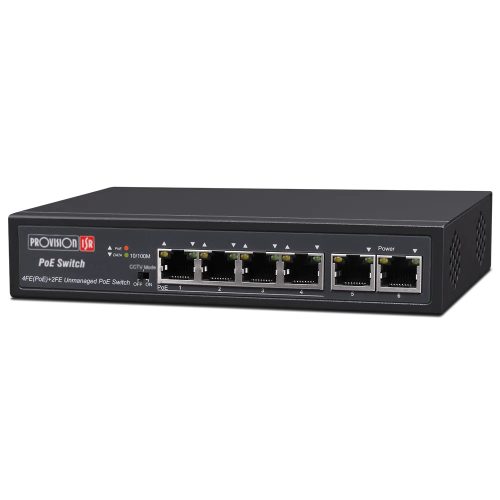 Provision PoE Switch 4+2 port 60W for IP camera systems