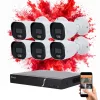 Safire 6 biztonsági kamerás IP kamera rendszer 8MP színes éjszakai képpel