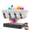 Uniview 4-dome IP camera system with 4MP resolution and colour night vision