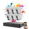 Uniview 6 dome camera IP surveillance system with 4MP colour night vision