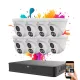 Uniview 8 dome camera IP surveillance system with 4MP color night vision