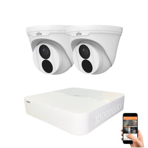 Uniview 2 dome camera IP surveillance system 4MP